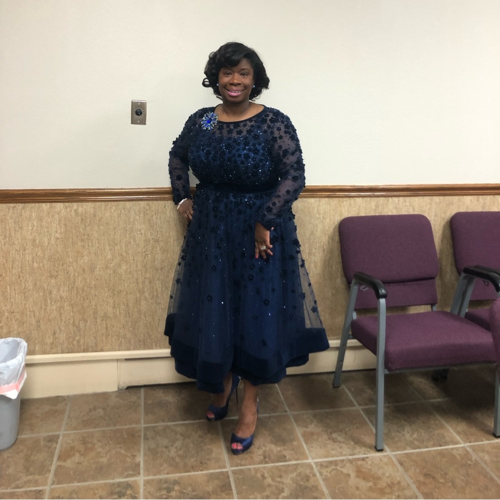 Mac Duggal Navy Dress - One Day Sale